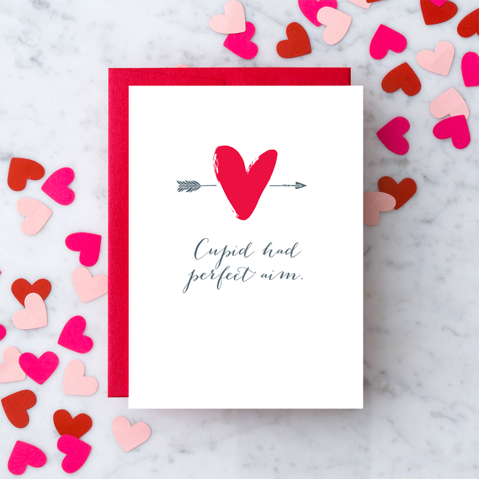 LV30 -  "Cupid had Perfect Aim" Valentine's Day Card