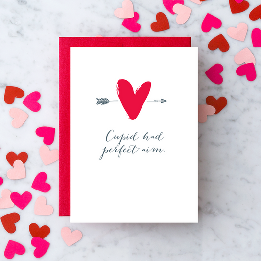 LV30 -  "Cupid had Perfect Aim" Valentine's Day Card