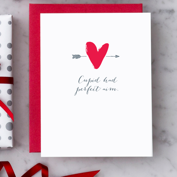 LV30 -  "Cupid had Perfect Aim" Valentine's Day Card