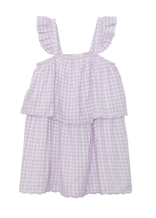 Mabel and Honey Sugar Plum Dress in Lavender Gingham