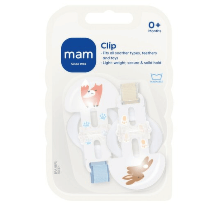 Mam Soother Clips 2Pk - Mixed
