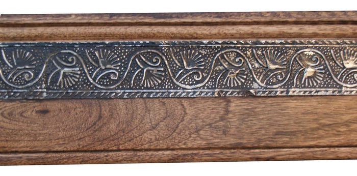 Detail | Mango Wood with Metallic Embellishment Strip | Print Decor