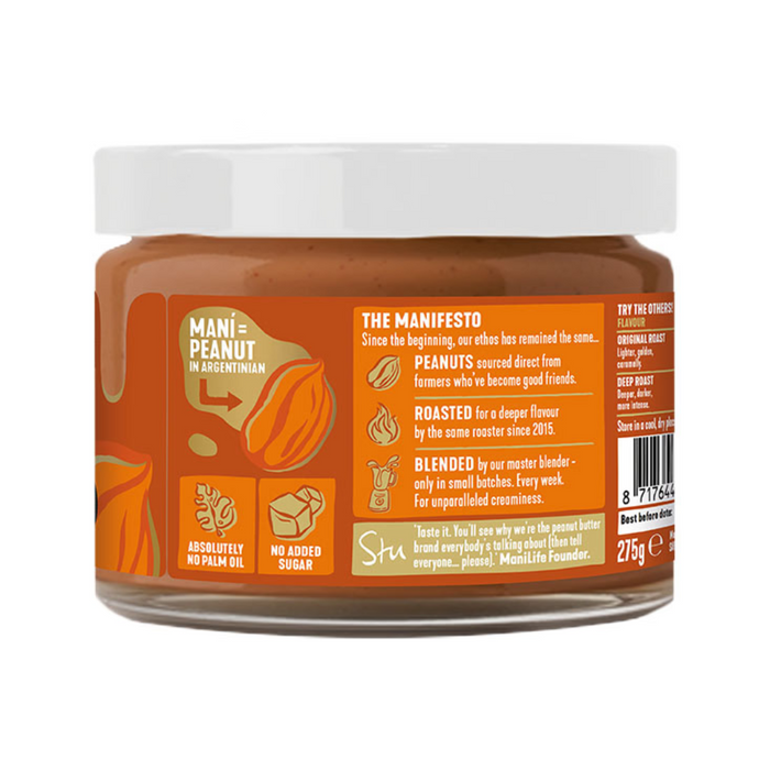 ManiLife Deep Roast Smooth Peanut Butter 275g
