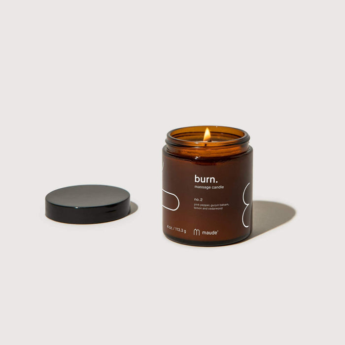 maude - 4 oz Burn no. 2 - skin-softening massage candle