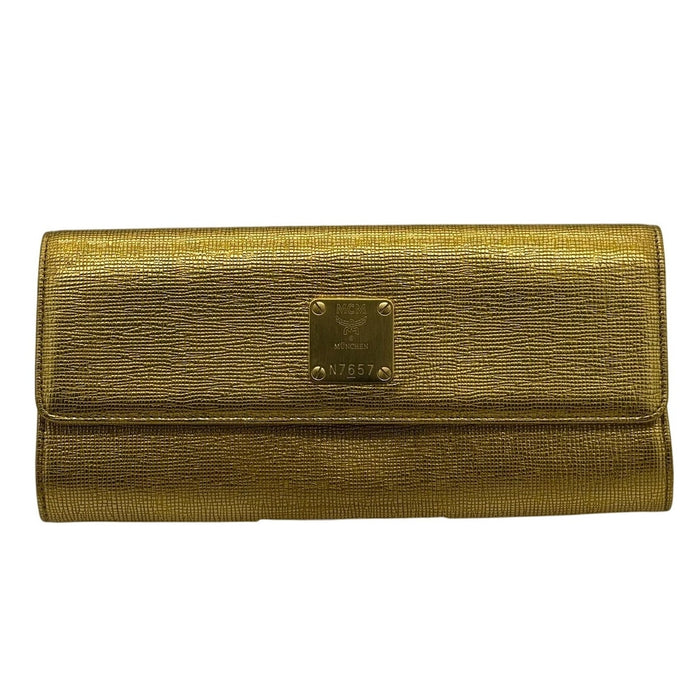 MCM Gold Snap Flap Evening Clutch*Excellent Condition