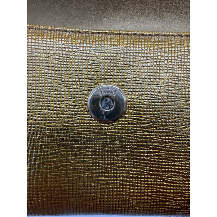 MCM Gold Snap Flap Evening Clutch*Excellent Condition
