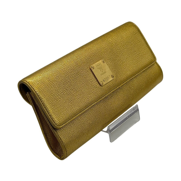 MCM Gold Snap Flap Evening Clutch*Excellent Condition