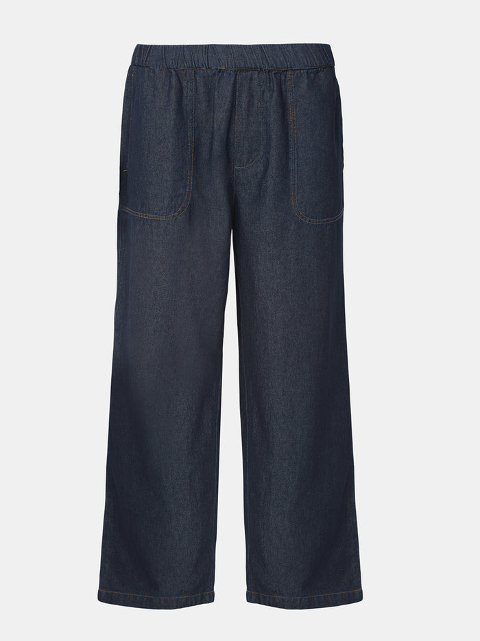 Men's 100% Cotton Loose Fit Denim Pant Blue