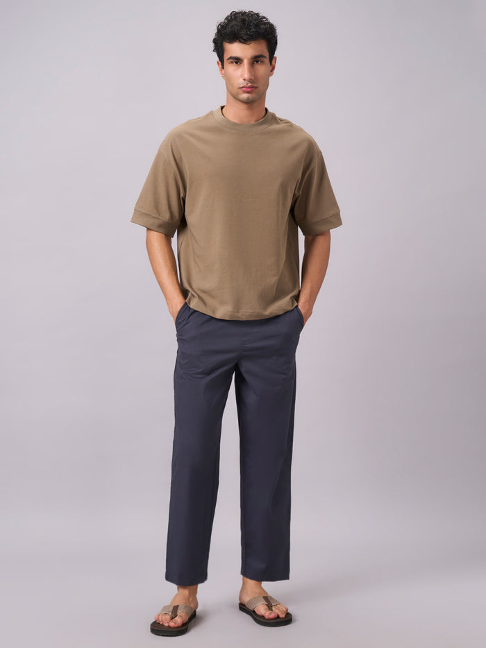 Men's 100% Cotton Relax Fit Tshirt Khaki