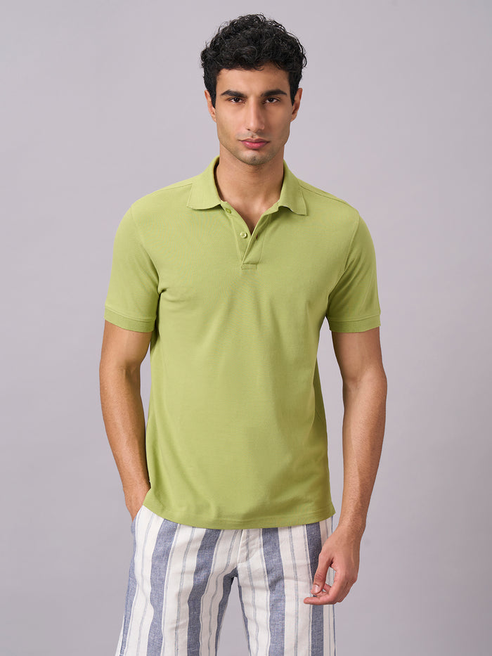 Men's 100% Organic Cotton Regular Fit T-shirt Green