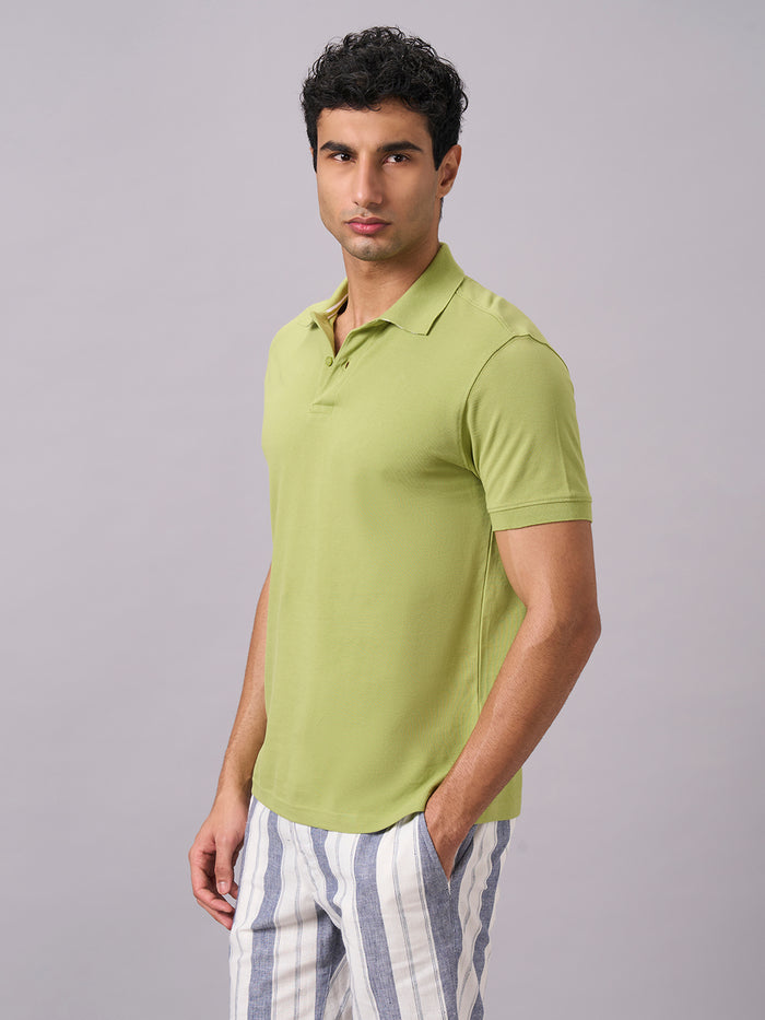 Men's 100% Organic Cotton Regular Fit T-shirt Green