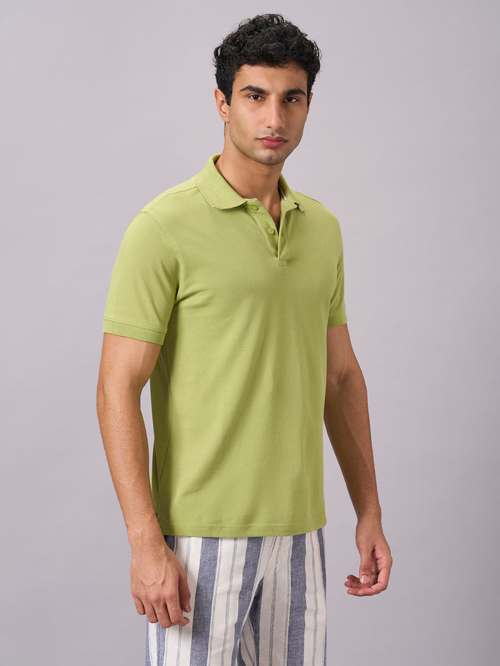 Men's 100% Organic Cotton Regular Fit T-shirt Green