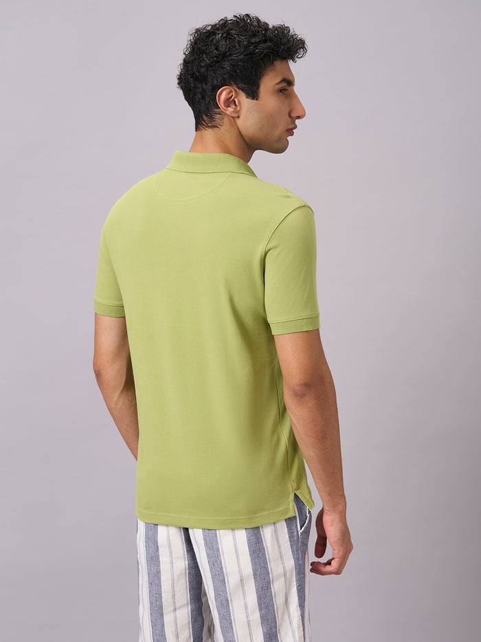 Men's 100% Organic Cotton Regular Fit T-shirt Green