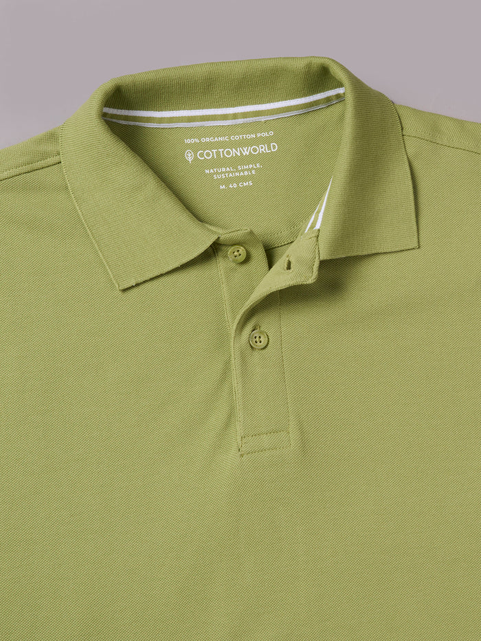 Men's 100% Organic Cotton Regular Fit T-shirt Green