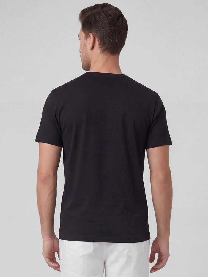 Men's 100% Organic Cotton Regular Fit Tshirt Black
