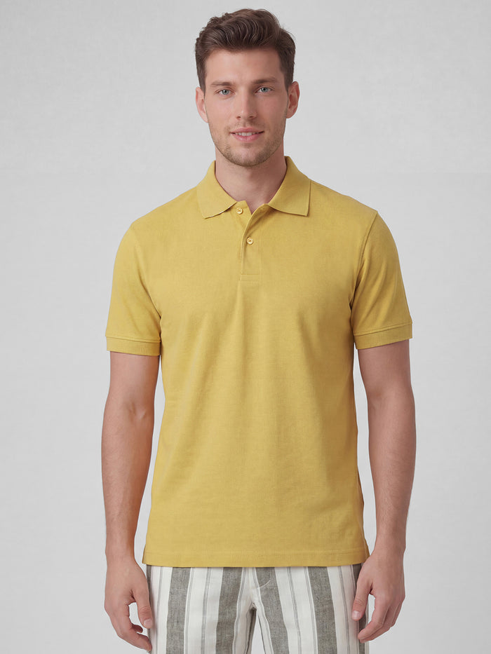 Men's 100% Organic Cotton Regular Fit Tshirt Mustard