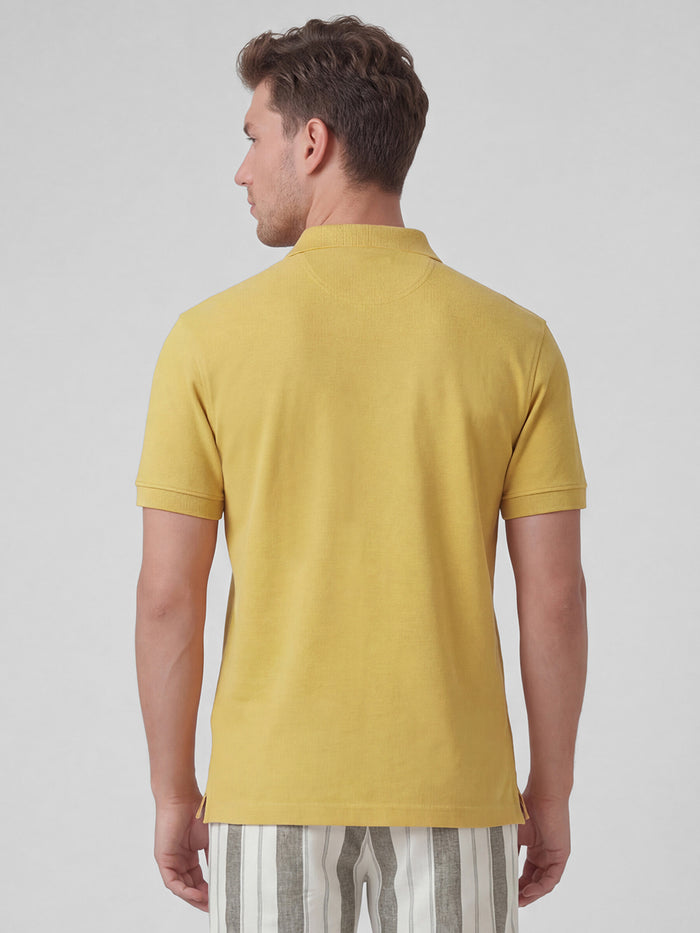 Men's 100% Organic Cotton Regular Fit Tshirt Mustard