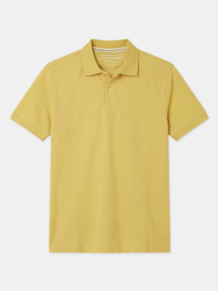 Men's 100% Organic Cotton Regular Fit Tshirt Mustard