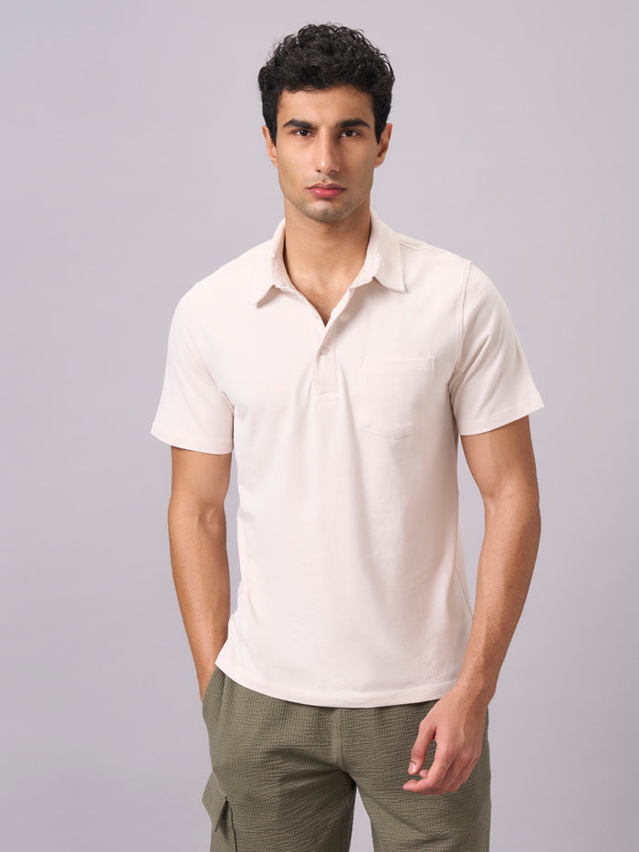 Men's 100% Organic Cotton Regular Fit Tshirt Natural