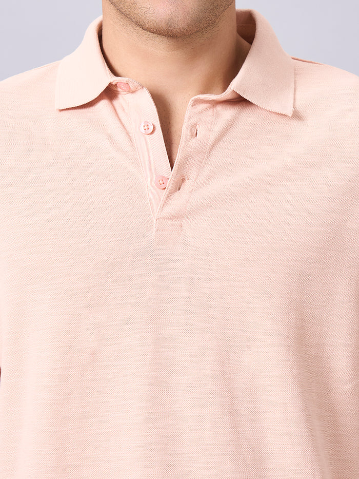 Men's 100% Organic Cotton Regular Fit Tshirt Peach