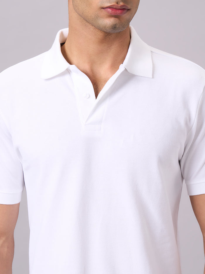 Men's 100% Organic Cotton Regular Fit Tshirt White