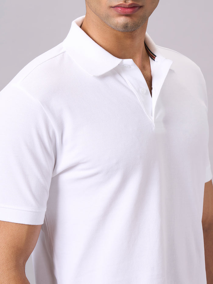 Men's 100% Organic Cotton Regular Fit Tshirt White