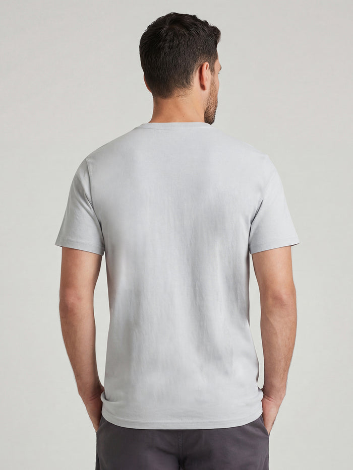 Men's 100% Organic Round Neck Cotton Regular Fit Graphic Tshirt Grey