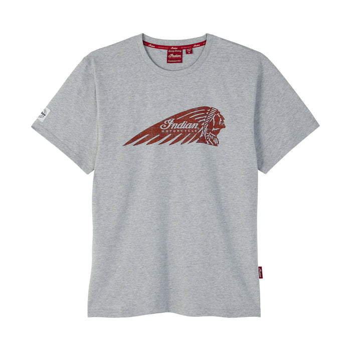 Men's Distressed Headdress Marl T-Shirt, Gray