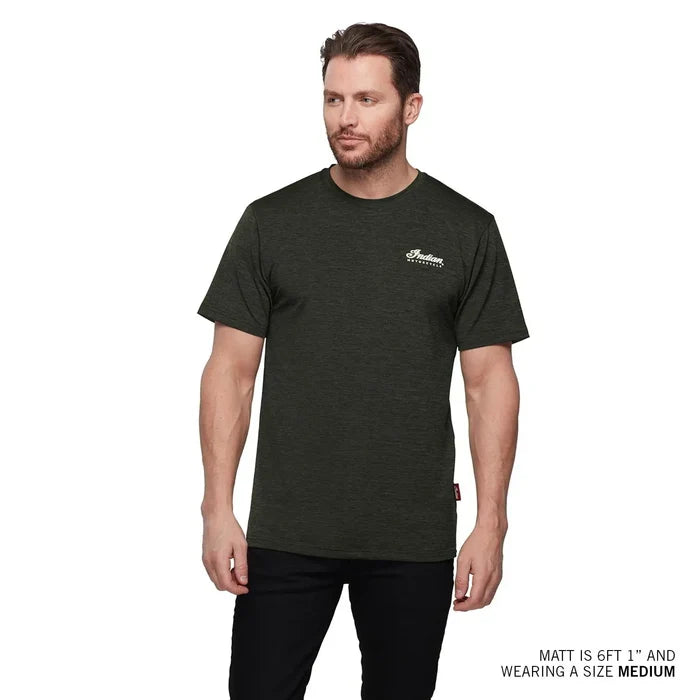 Men's Established Script Athlete T-Shirt, Khaki