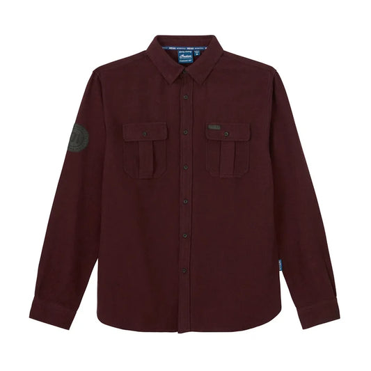 Men's Flannel Twill Shirt, Red