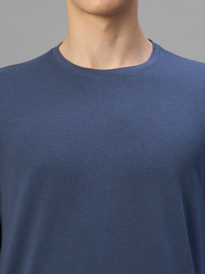 Men's Lavender Cotton Bamboo Elastane Regular Fit Tshirt