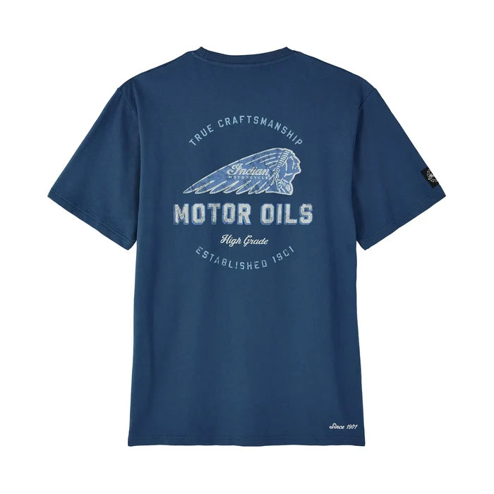 Men's Motor Oils Pocket T-Shirt, Blue
