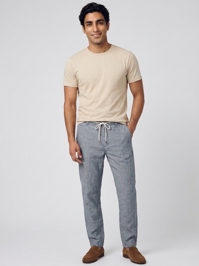 Men's Natural Cotton Bamboo Elastane Regular Fit Tshirt