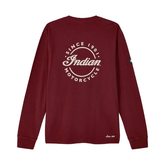 Men's Script Icon Pocket Long Sleeve T-Shirt, Port
