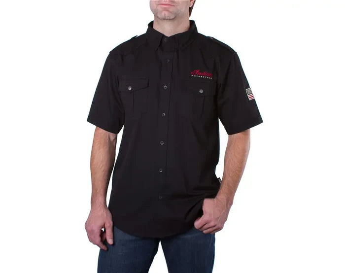 Men's Short-Sleeve Casual Shirt, Black