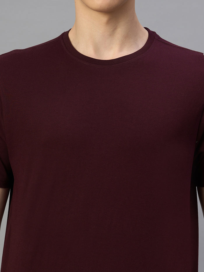 Men's Wine 100% Organic Cotton Regular Fit Tshirt