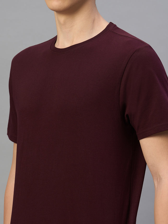 Men's Wine 100% Organic Cotton Regular Fit Tshirt