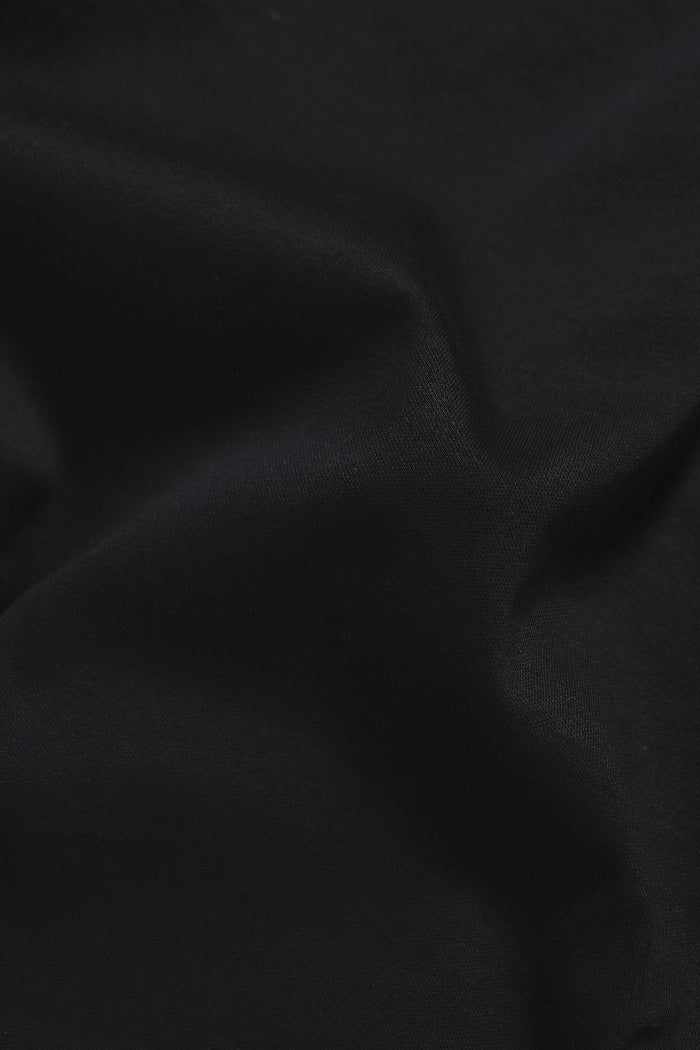 Mercerised Cotton T-Shirt in Black