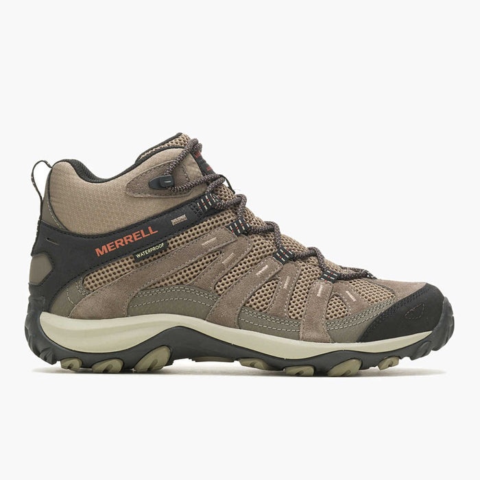 Merrell Mens Alverstone 2 Mid WP Hiking Boot Logger Boots Merrell Boulder/Brindle 10 M