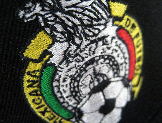 Mexico Crest Snapback Hat (Black Green Under Brim)