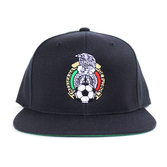 Mexico Crest Snapback Hat (Navy Green Under Brim)