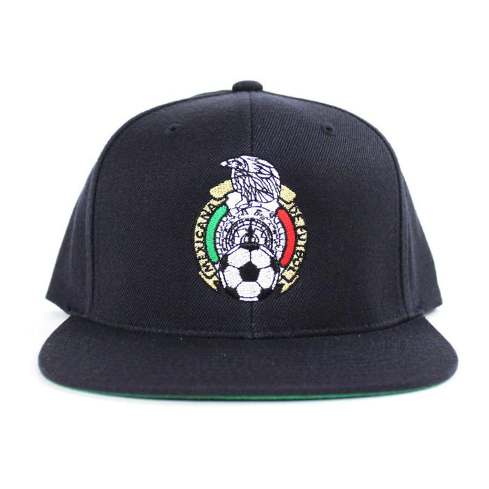 Mexico Crest Snapback Hat (Navy Green Under Brim)