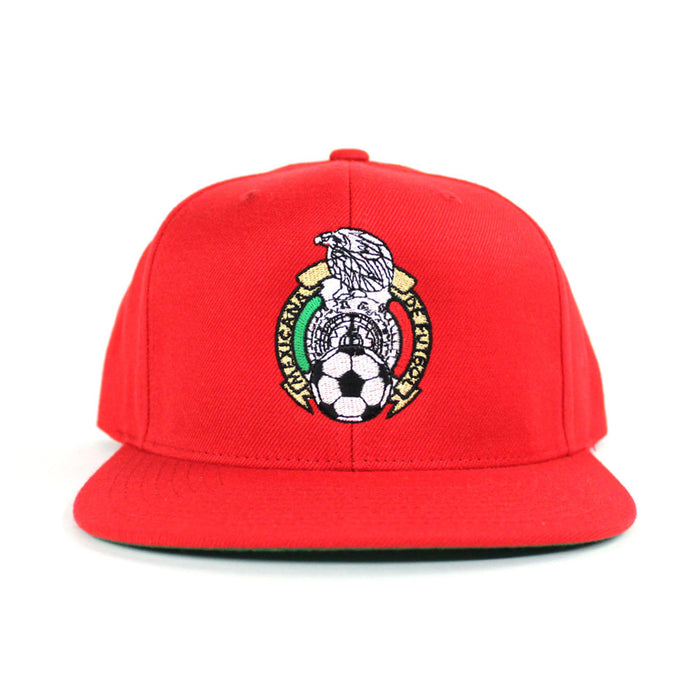 Mexico Crest Snapback Hat (Red Green Under Brim)