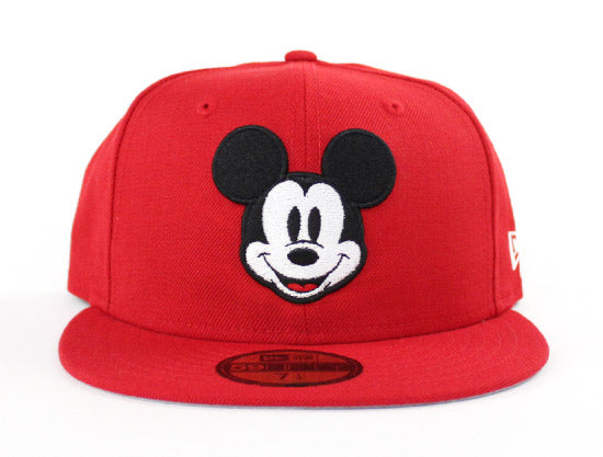 Mickey Mouse New Era 59Fifty Fitted Hat (Red Gray Under Brim)