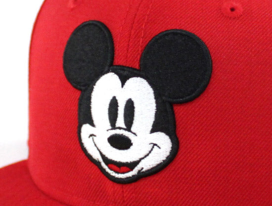Mickey Mouse New Era 59Fifty Fitted Hat (Red Gray Under Brim)