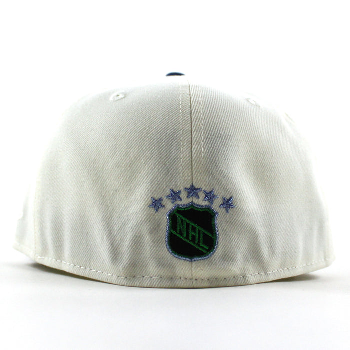 Minnesota North Stars 25 Years New Era 59Fifty Fitted Hat (Chrome White Black Gray Under brim)