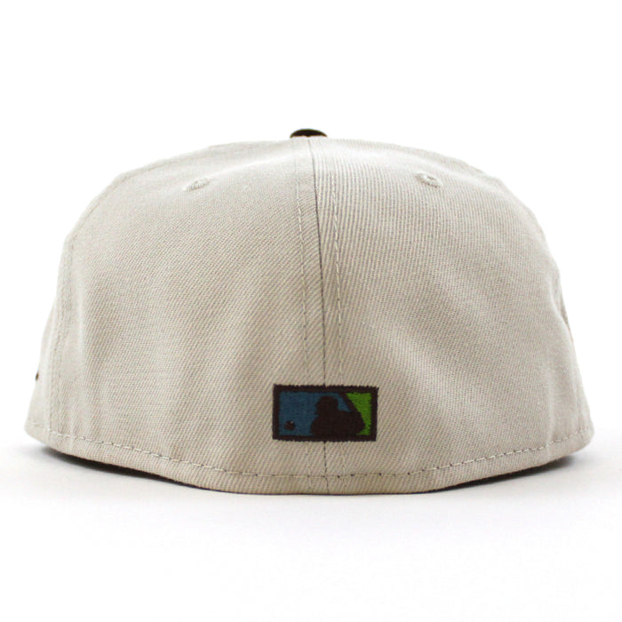 Minnesota Twins FIFTY SEASONS New Era 59Fifty Fitted Hat (STONE BURNT WOOD BIRDSEYE BLUE Under Brim)