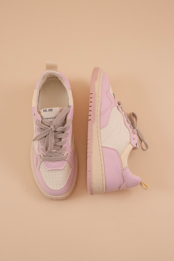 90s Inspired Court Sneakers for Women- Blush Pink Women's Sneakers- Designer Inspired Pink Tennis Shoes