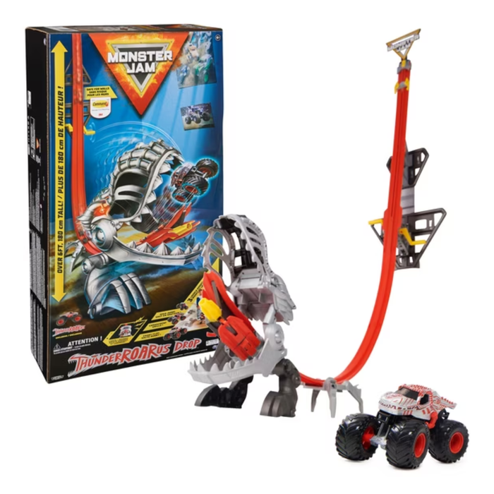 Monster Jam ThunderROARus Drop Playset with Exclusive Monster Truck, Over 6 Feet Tall