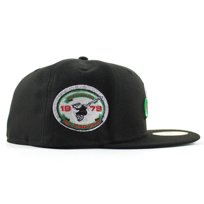 Montreal Expos 1978 All Star Game New Era Fitted 59Fifty Hat (Black Green Underbrim)